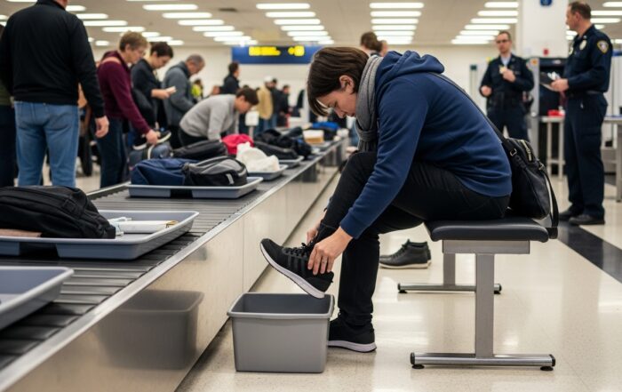 taking shoes off